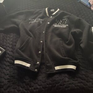 The Zara Kids Plush Flocked Varsity Jacket